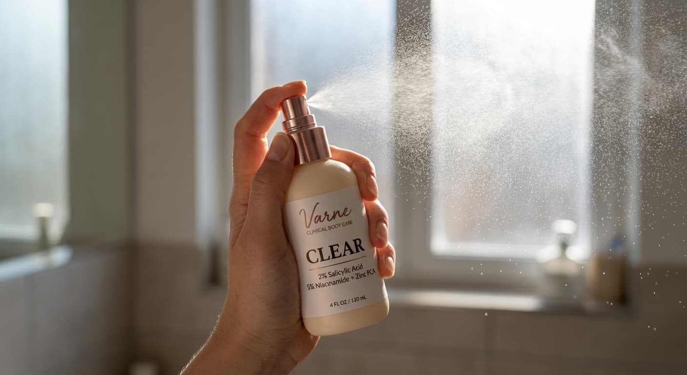 Varne Clear Body Spray in action